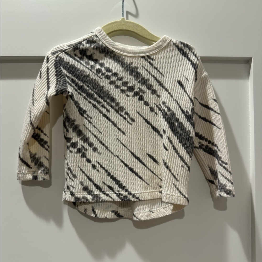 Grayson Mini Toddler Boys' Long Sleeve Waffle Knit T-
Shirt - Cream 18M